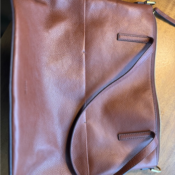 Fossil Brown Leather Shoulder Bag - Picture 1 of 7